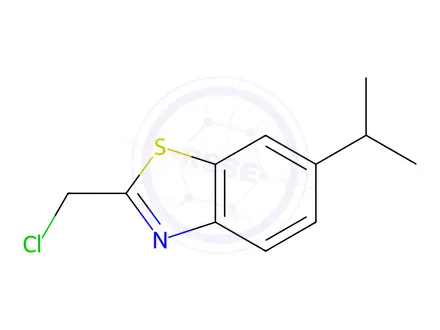 Chemical structure of Benzothiazole, 2-(chloromethyl)-6-(1-methylethyl)-(9CI)