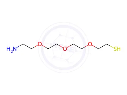 Chemical structure of Ethanethiol, 2-[2-[2-(2-aminoethoxy)ethoxy]ethoxy]