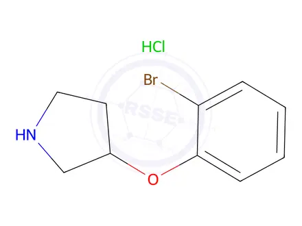 Chemical structure of 3-(2-Bromophenoxy)pyrrolidine hydrochloride