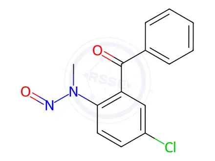 Chemical structure of Diazepam Impurity 22 (N-Nitroso Diazepam EP Impurity D)
