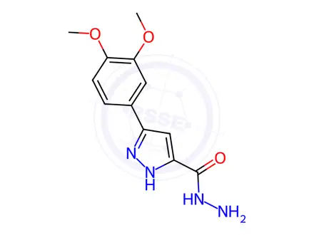 Chemical structure of 5-(3,4-DIMETHOXY-PHENYL)-2H-PYRAZOLE-3-CARBOXYLIC ACID HYDRAZIDE