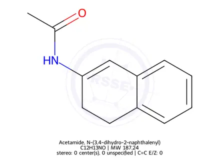 Chemical structure of Acetamide, N-(3,4-dihydro-2-naphthalenyl)-