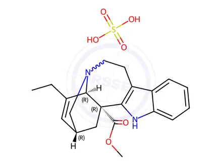 Chemical structure of Catharanthine Sulfate