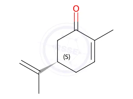 Chemical structure of (+)-Carvone