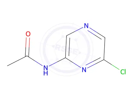 Chemical structure of N-(6-chloropyrazin-2-yl)acetamide
