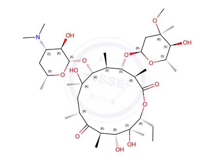 Chemical structure of Erythromycin