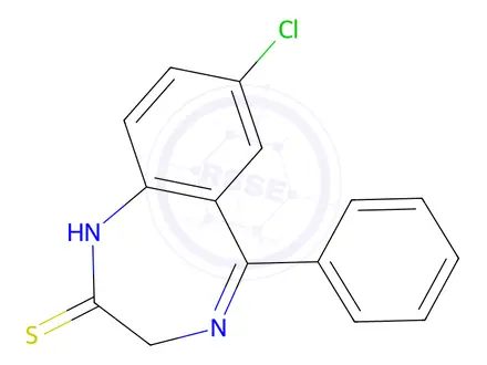 Chemical structure of 7-CHLORO-5-PHENYL-2-THIOXO-2,3-DIHYDRO-1H-1,4-BENZODIAZEPINE