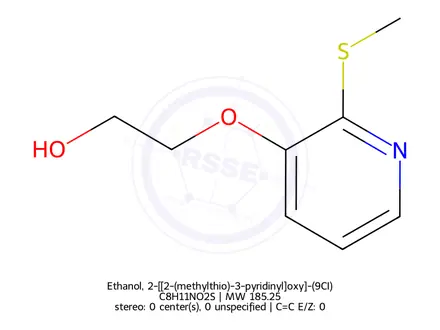 Chemical structure of Ethanol, 2-[[2-(methylthio)-3-pyridinyl]oxy]-(9CI)