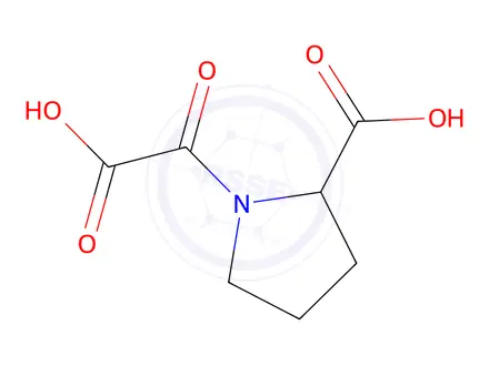 Chemical structure of 1-Pyrrolidineacetic acid, 2-carboxy--alpha--oxo-