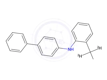 Chemical structure of N-(2-(methyl-d3)phenyl)-[1,1'-biphenyl]-4-amine