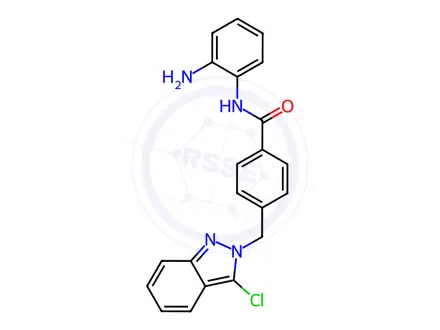 Chemical structure of N-(2-Aminophenyl)-4-((3-chloro-2H-indazol-2-yl)methyl)benzamide