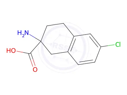 Chemical structure of 2-Amino-6-chloro-1,2,3,4-tetrahydronaphthalene-2-carboxylic Acid