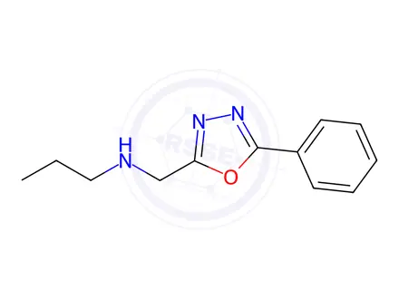 Chemical structure of n-((5-Phenyl-1,3,4-oxadiazol-2-yl)methyl)propan-1-amine