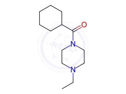 Chemical structure of Piperazine, 1-(cyclohexylcarbonyl)-4-ethyl-(9CI)