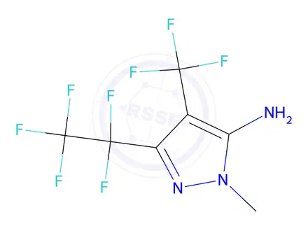 Chemical structure of 1-Methyl-3-(pentafluoroethyl)-4-(trifluoromethyl)-1h-pyrazol-5-amine