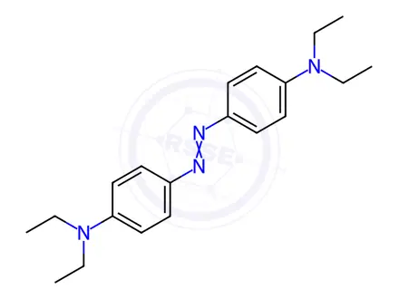 Chemical structure of 4,4'-Bis(diethylamino)azobenzene