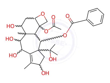 Chemical structure of 7,13-Dideacetyl-9,10-didebenzoyltaxchinin C