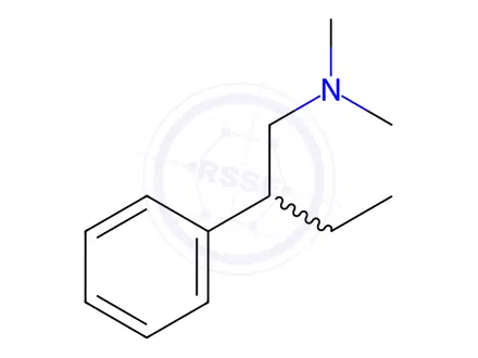 Chemical structure of β-Ethyl-N,N-dimethylbenzeneethanamine