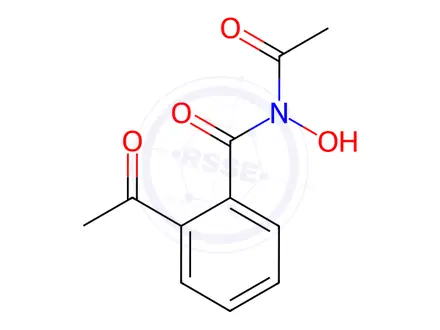 Chemical structure of N,2-diacetyl-N-hydroxybenzamide