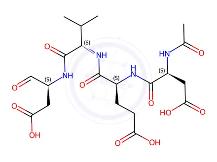 Chemical structure of Ac-Asp-Glu-Val-Asp-aldehyde (pseudo acid)