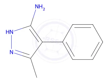 Chemical structure of 5-Methyl-4-phenyl-2H-pyrazol-3-ylamine