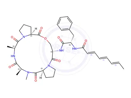Chemical structure of A 54556B
