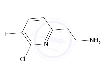 Chemical structure of 2-(6-Chloro-5-fluoropyridin-2-yl)ethan-1-amine