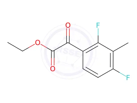 Chemical structure of ethyl 2-(2,4-difluoro-3-methylphenyl)-2-oxoacetate