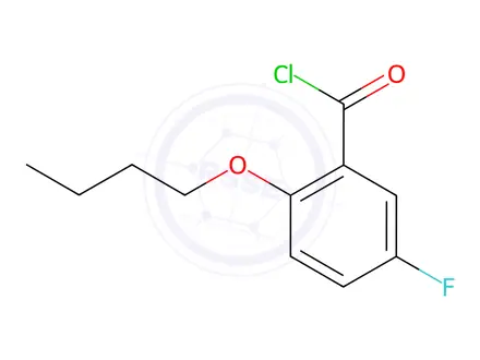 Chemical structure of 2-n-Butoxy-5-fluorobenzoyl chloride