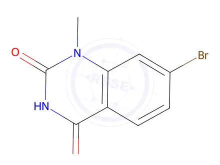 Chemical structure of 7-bromo-1-methyl-quinazoline-2,4-dione