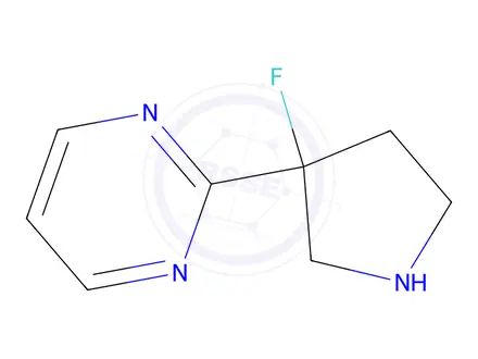 Chemical structure of 2-(3-Fluoropyrrolidin-3-yl)pyrimidine