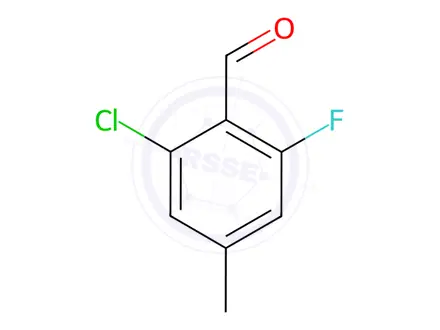 Chemical structure of 2-Chloro-6-fluoro-4-methylbenzaldehyde