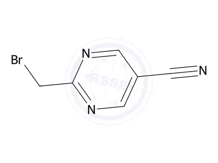 Chemical structure of 2-(Bromomethyl)pyrimidine-5-carbonitrile