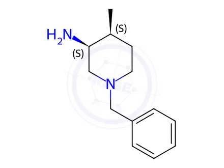 Chemical structure of (3S,4S)-1-benzyl-4-methylpiperidin-3-amine