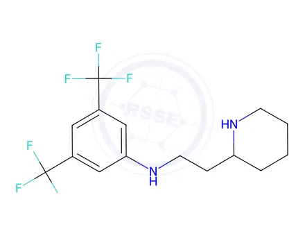Chemical structure of N-(2-(piperidin-2-yl)ethyl)-3,5-bis(trifluoromethyl)aniline