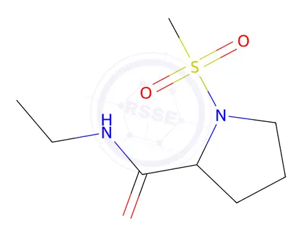 Chemical structure of N-ethyl-1-(methylsulfonyl)pyrrolidine-2-carboxamide