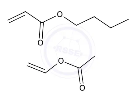 Chemical structure of 2-Propenoic acid, butyl ester, polymer with ethenyl acetate and 2-ethylhexyl 2-propenoate