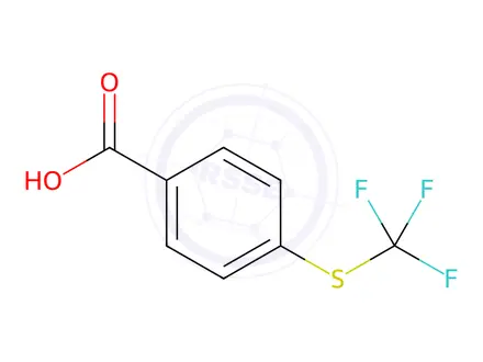 Chemical structure of 4-(Trifluoromethylthio)benzoic Acid