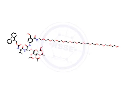 Chemical structure of Dapagliflozin Deschloro tetraacetate Impurity