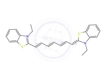 Chemical structure of 3,3'-diethylthiatricarbocyanine