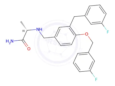 Chemical structure of Safinamide Dialkyl Impurity
