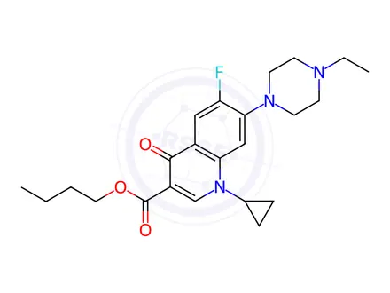 Chemical structure of Enrofloxacin Butyl Ester Impurity