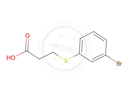 Chemical structure of 3-((3-BROMOPHENYL)THIO)PROPANOIC ACID