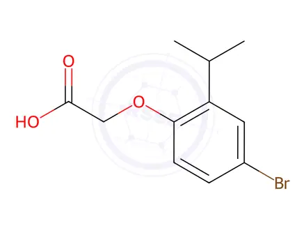 Chemical structure of 2-(4-Bromo-2-isopropylphenoxy)acetic acid