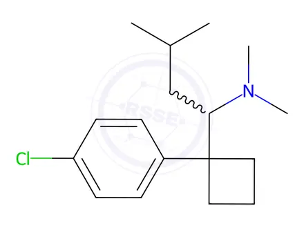 Chemical structure of Sibutramine in methanol