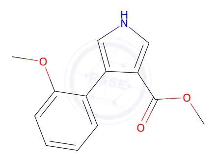 Chemical structure of Methyl 4-(2-methoxyphenyl)-1H-pyrrole-3-carboxylate