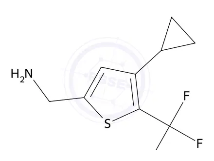 Chemical structure of (4-Cyclopropyl-5-(trifluoromethyl)thiophen-2-yl)methanamine