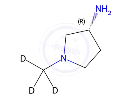 Chemical structure of (3R)-1-(trideuteriomethyl)pyrrolidin-3-amine