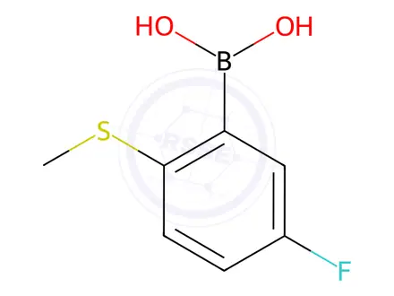 Chemical structure of (5-Fluoro-2-(methylthio)phenyl)boronic acid