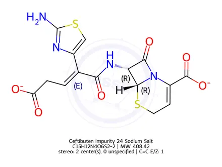 Chemical structure of Ceftibuten Impurity 24 Sodium Salt